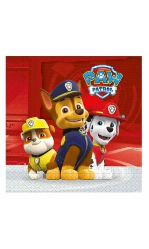 Paw Patrol Ready For Action Paper Napkins 33x33cm - 20pk