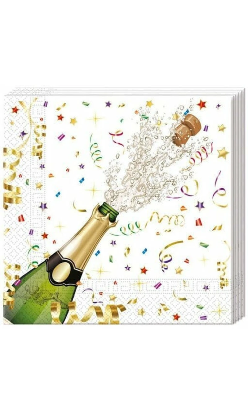 Sparkling Celebration Paper Napkins 33x33cm - 20pk