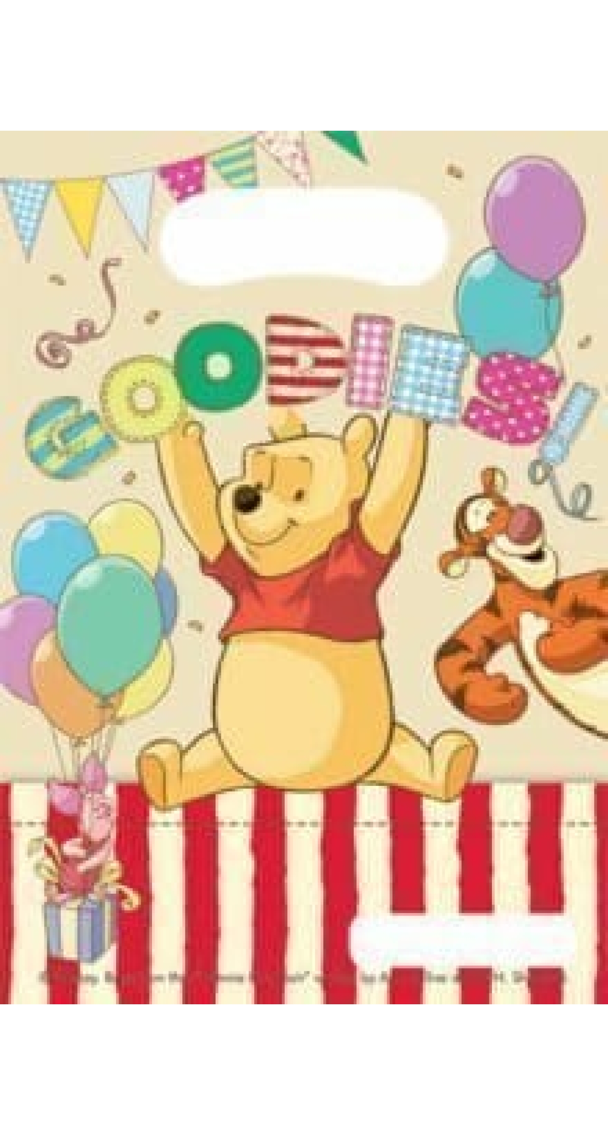 Winnie Alphabet Party Bags  - 6pk