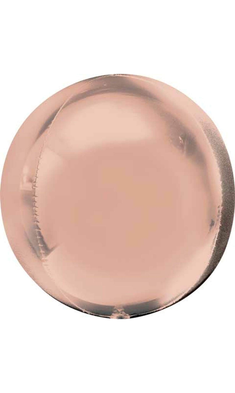 Rose Gold Orbz Balloon - (38cm x 40cm - 15'' x 16'')