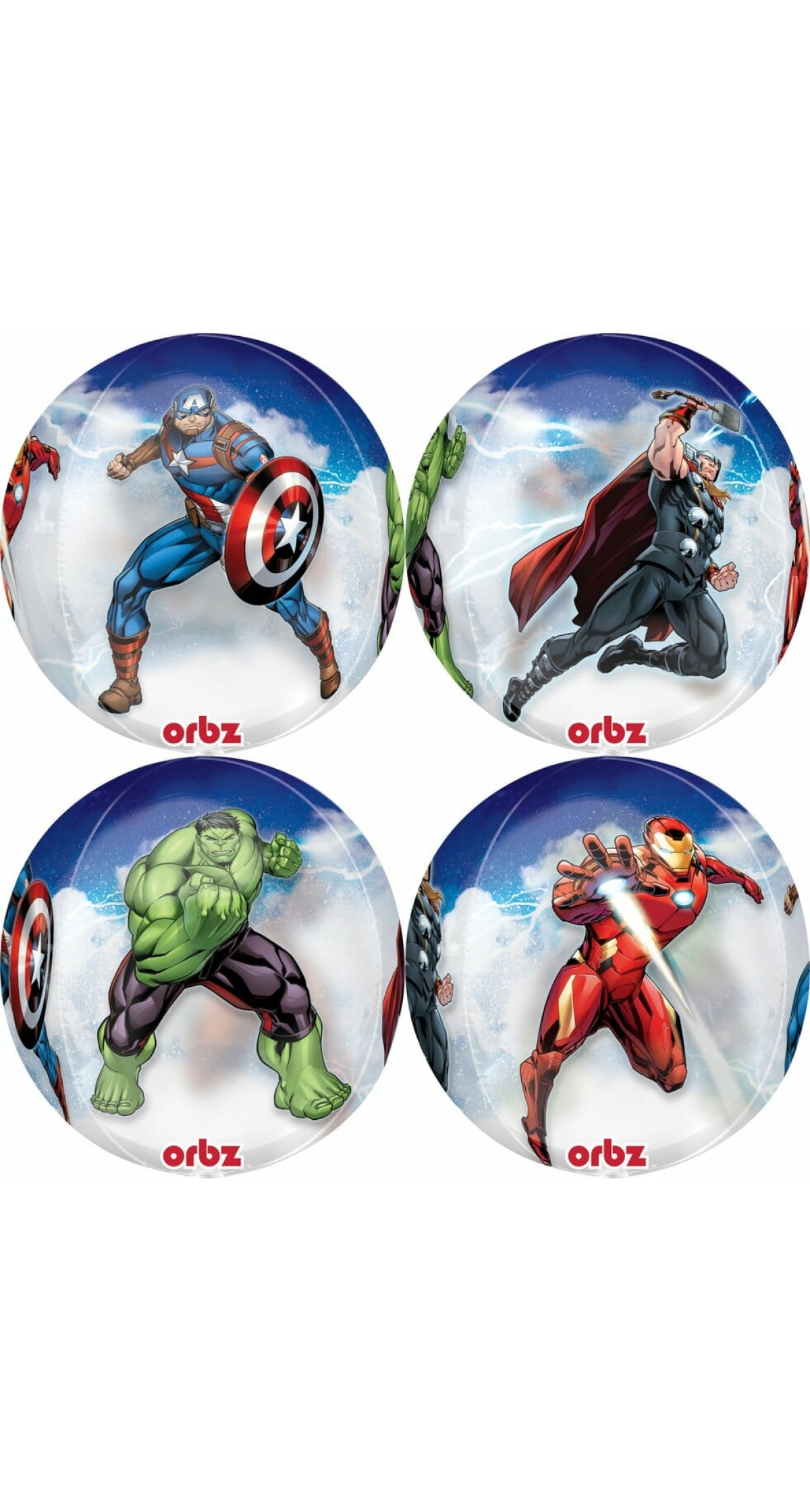 The Avengers Marvel Clear Orbz Foil Balloon - 38cm x 40cm