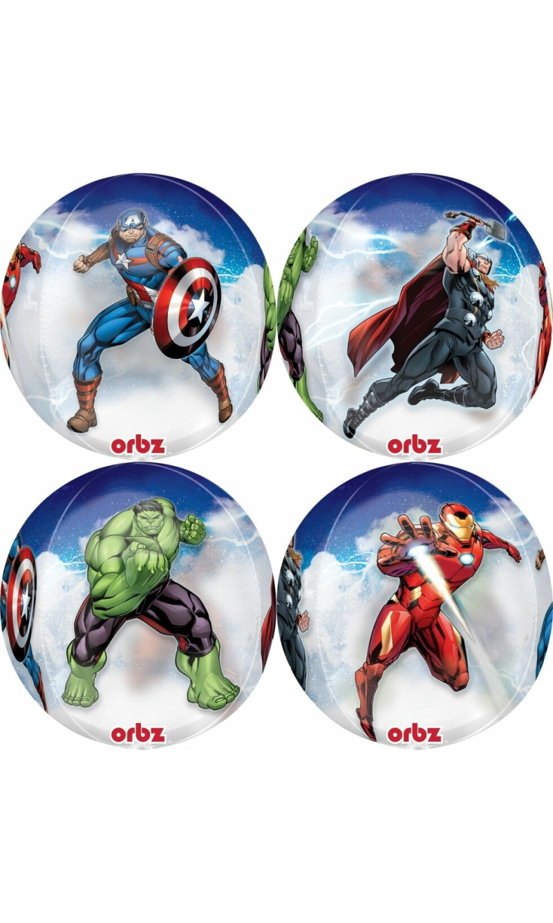 The Avengers Marvel Clear Orbz Foil Balloon - 38cm x 40cm