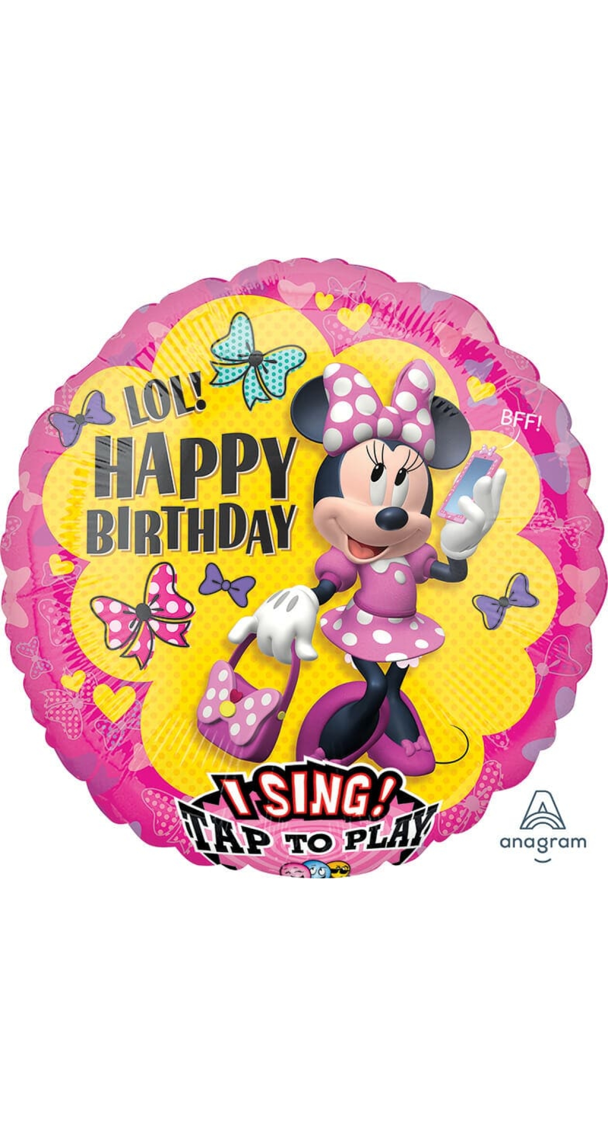 Minnie Happy Helpers Sing-A-Tune XL Foil Balloon - 28'' (71cm)