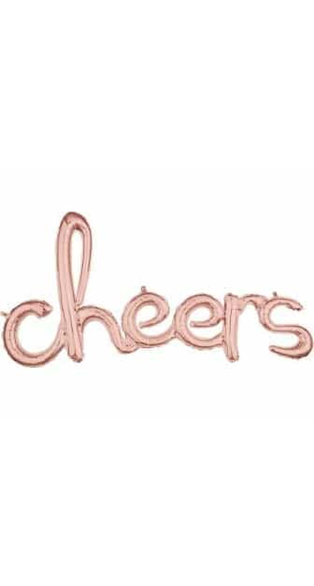 Rose Gold Phrase ”Cheers” Foil Balloon – 40” x 21”