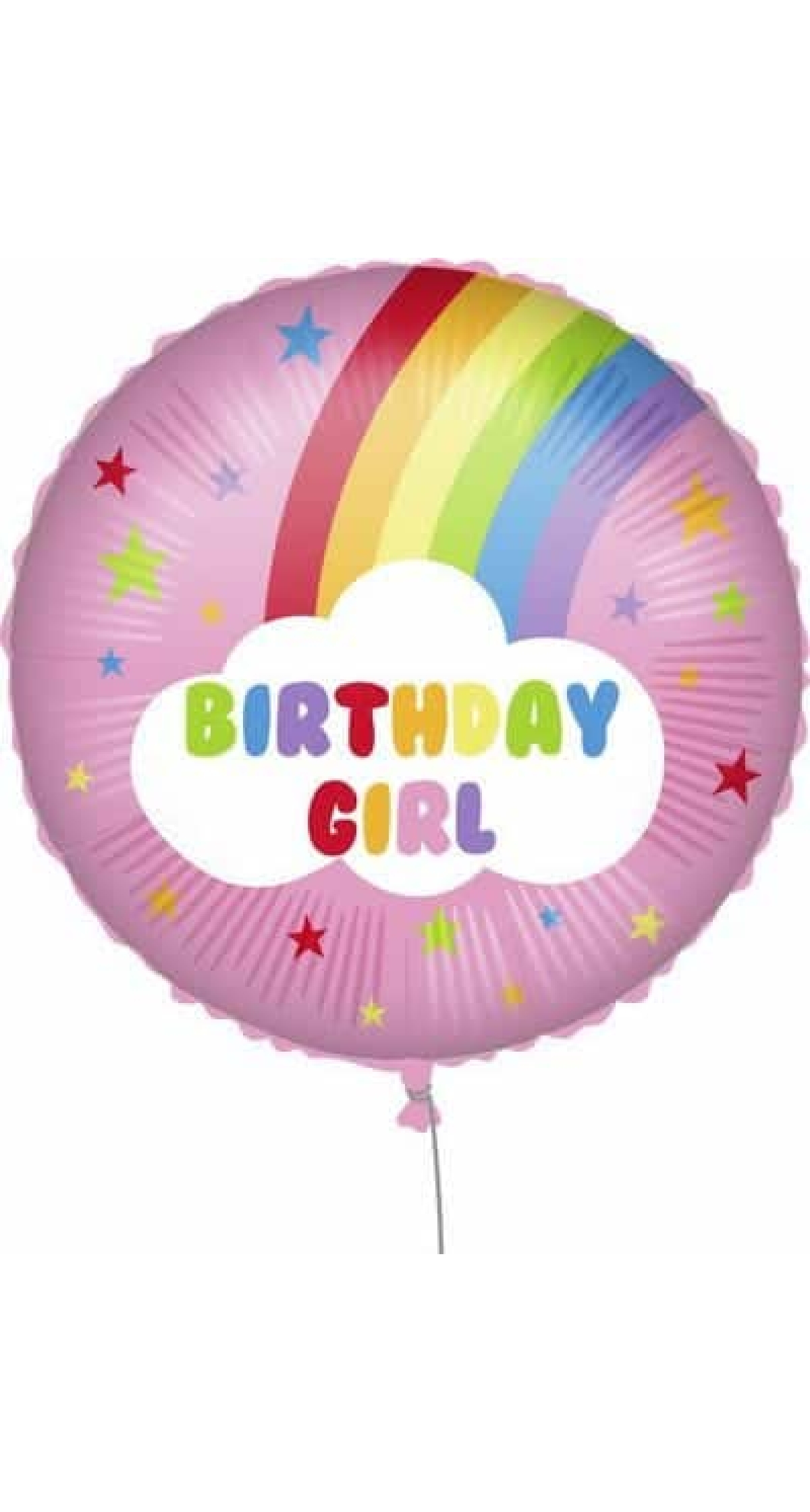 Birthday Girl Rainbow Round Foil Balloon - 18'' (46cm)