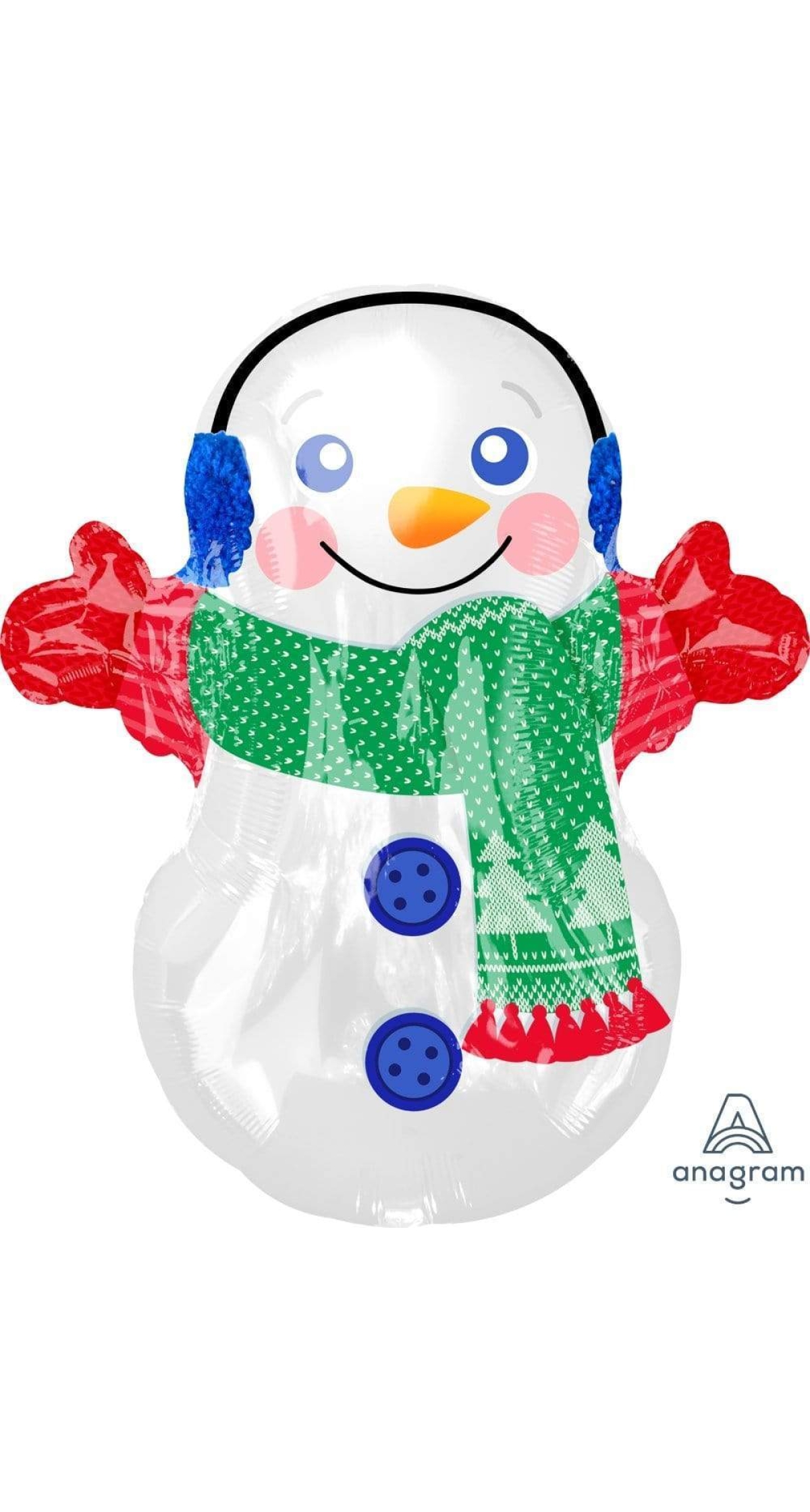 Adorable Snowman Junior Shape Foil Balloon 18'' x 21''