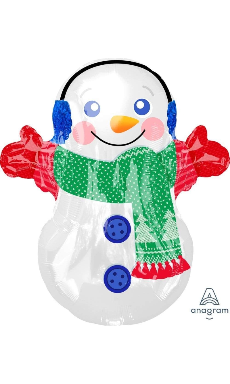 Adorable Snowman Junior Shape Foil Balloon 18'' x 21''