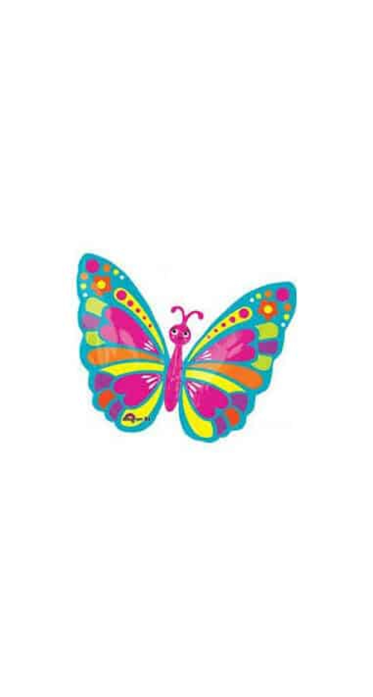 Junior Shape Butterfly Foil Balloon - 66cm x 53cm