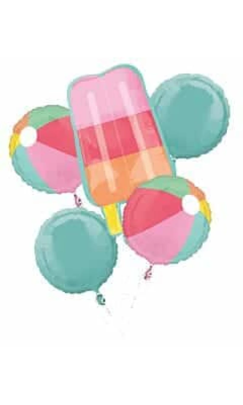 Just Chillin' Foil Balloon Bouquet - 18" x 30" 5pk