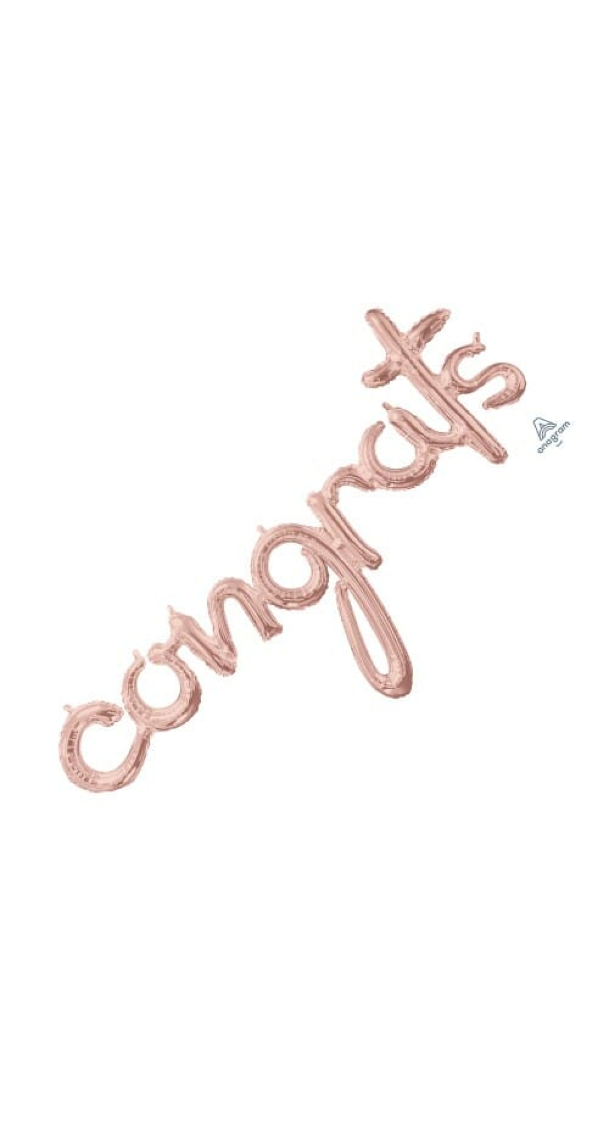 Rose Gold Phrase ”Congrats” Foil Balloon – 56” x 28”