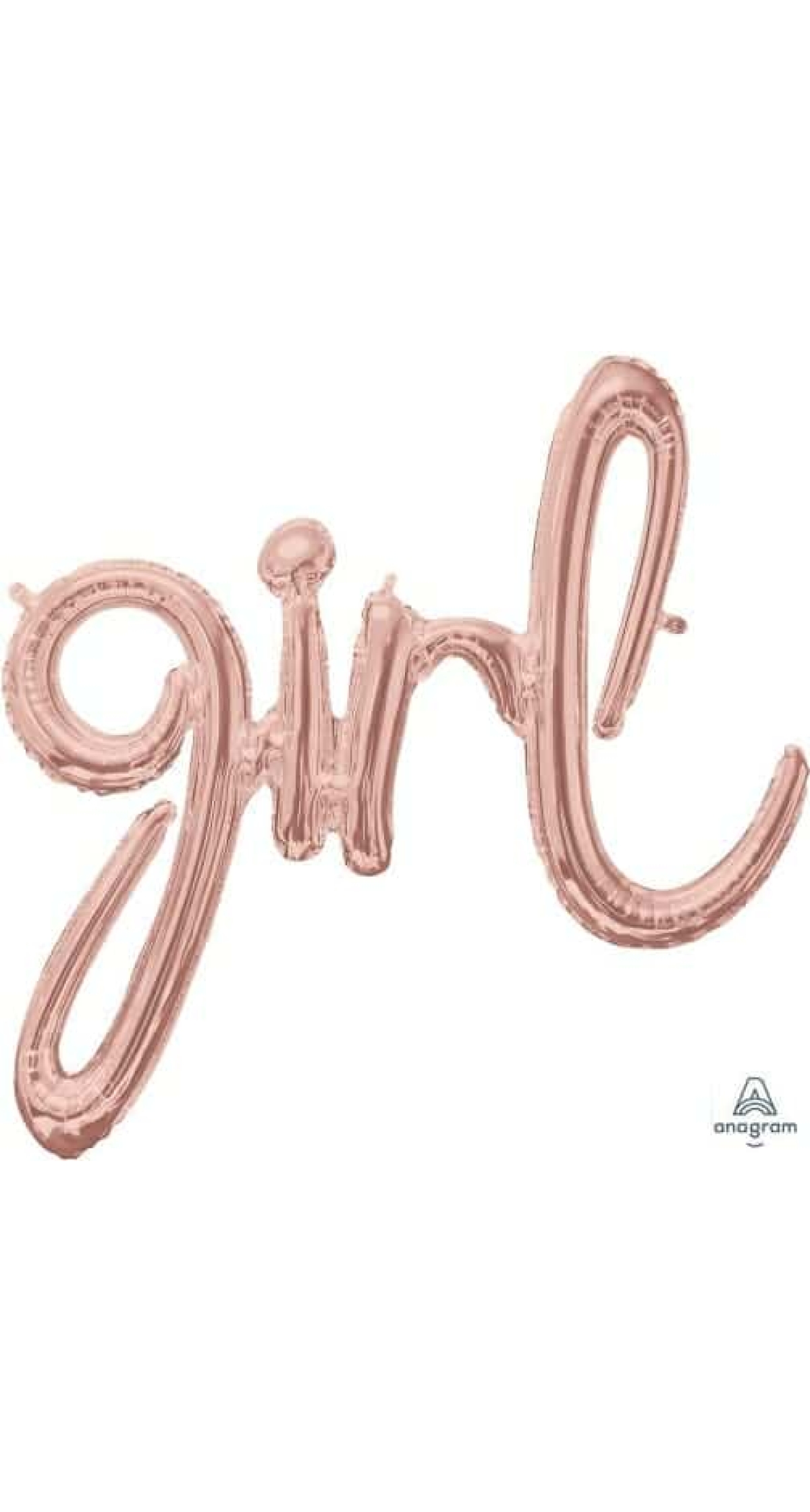 Rose Gold Phrase "Girl" Foil Balloon – 29″ x 30″