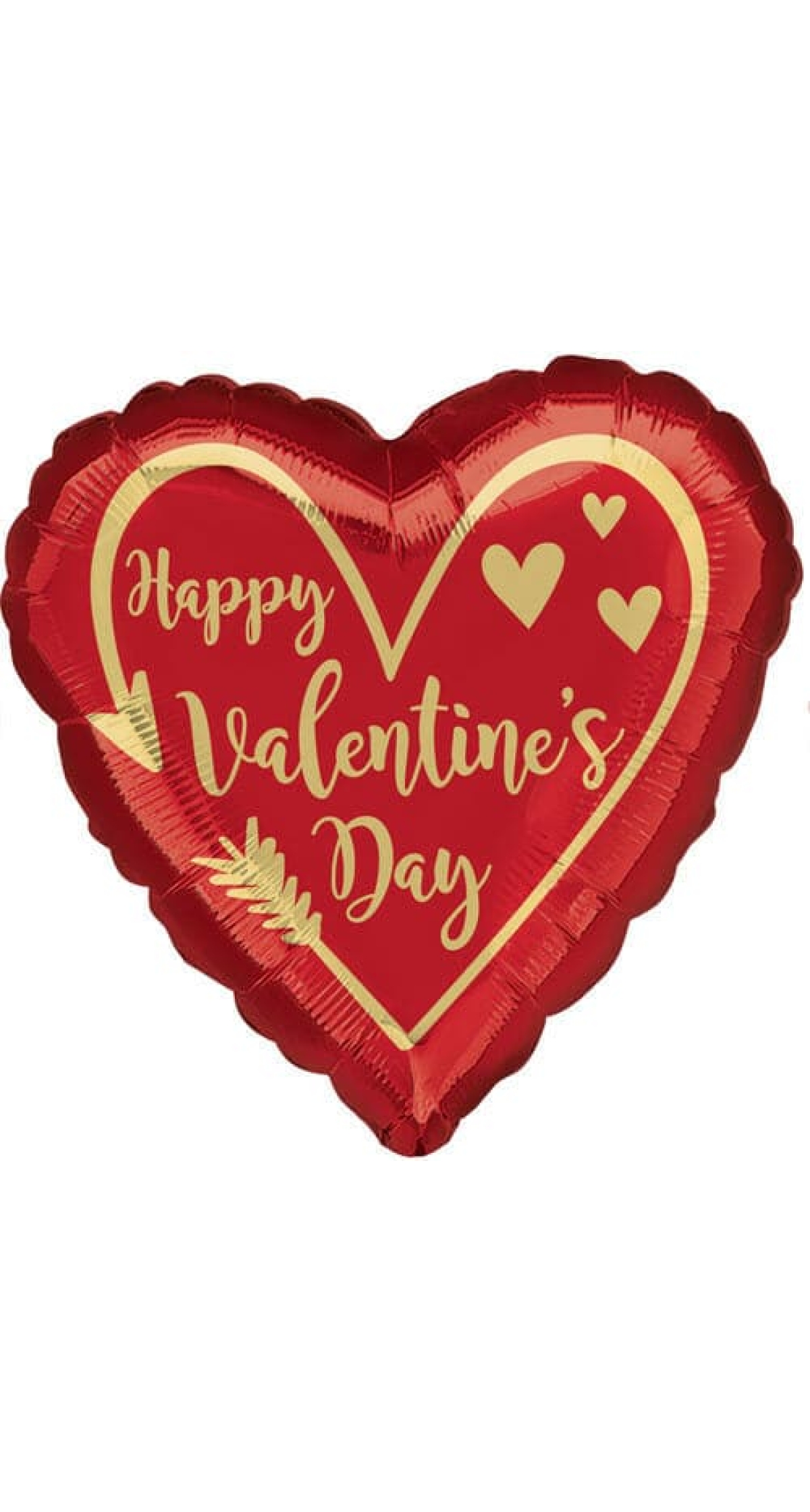 Happy Valentine's Day Arrow Heart Foil Balloon - 17'' (43cm)