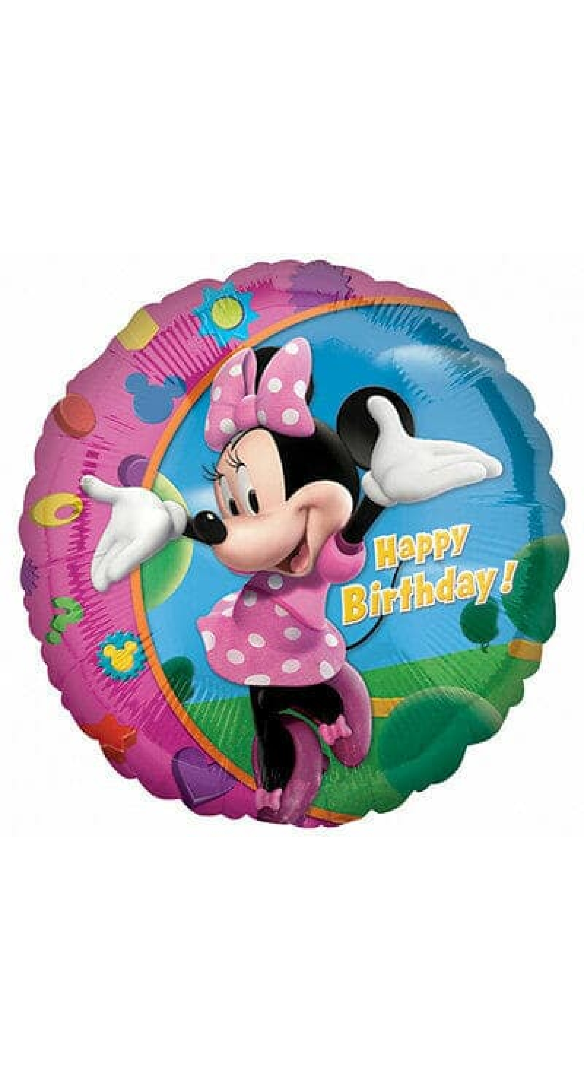 Minnie Mouse Happy Birthday Foil Balloon - 17" (45cm)