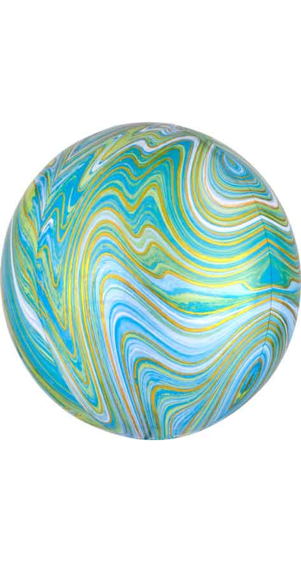 Marblez Blue Green Orbz Foil Balloon – 38cm x 40cm
