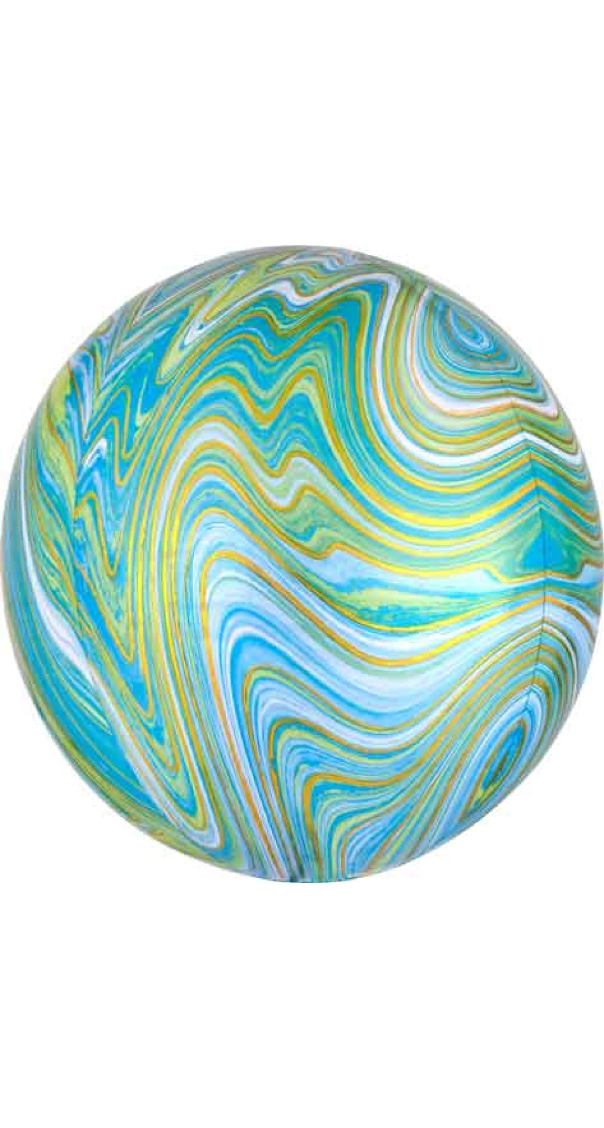 Marblez Blue Green Orbz Foil Balloon – 38cm x 40cm