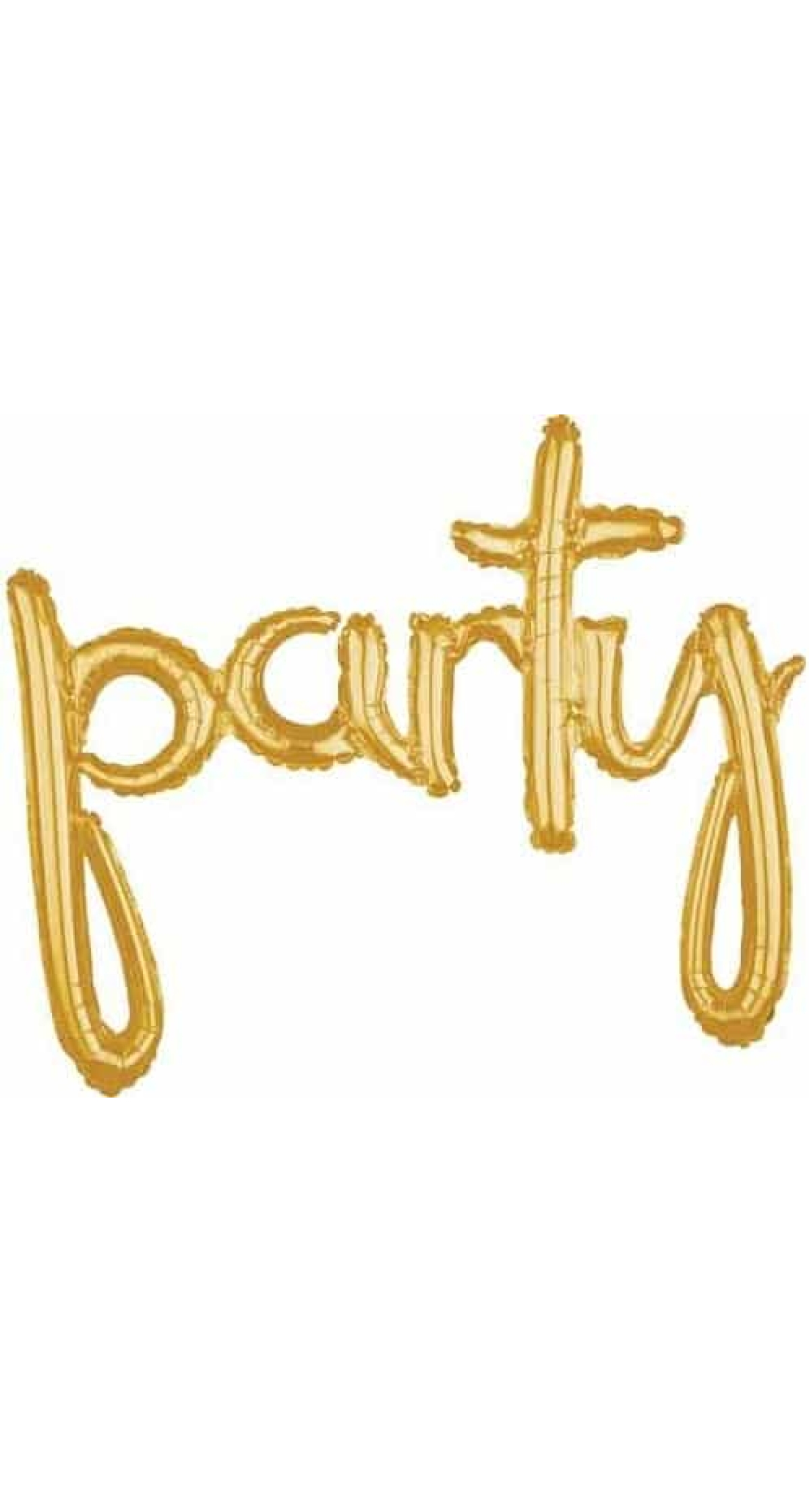Gold Phrase ''Party'' Foil Balloon – 39″ x 31″