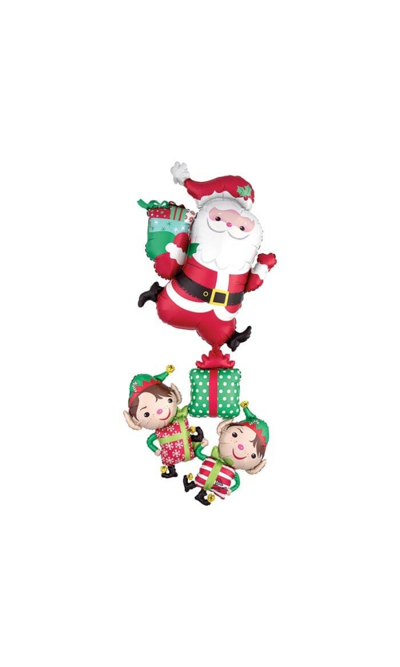 Santa & Elves Giant Foil Multi-Balloon - 29" x 63"