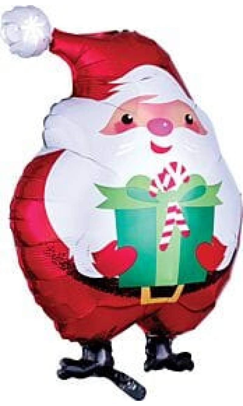Cheerful Santa Junior Shape Foil Balloon - 14'' x 20''