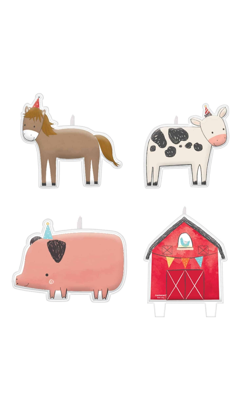 Barnyard Birthday Candles - 4pk