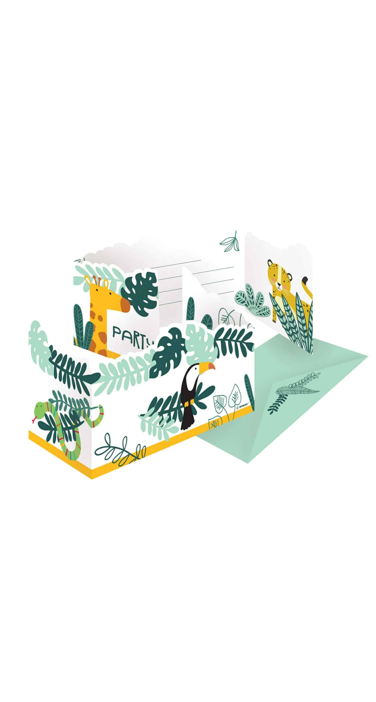 Get Wild Invitations & Envelopes - 8pk
