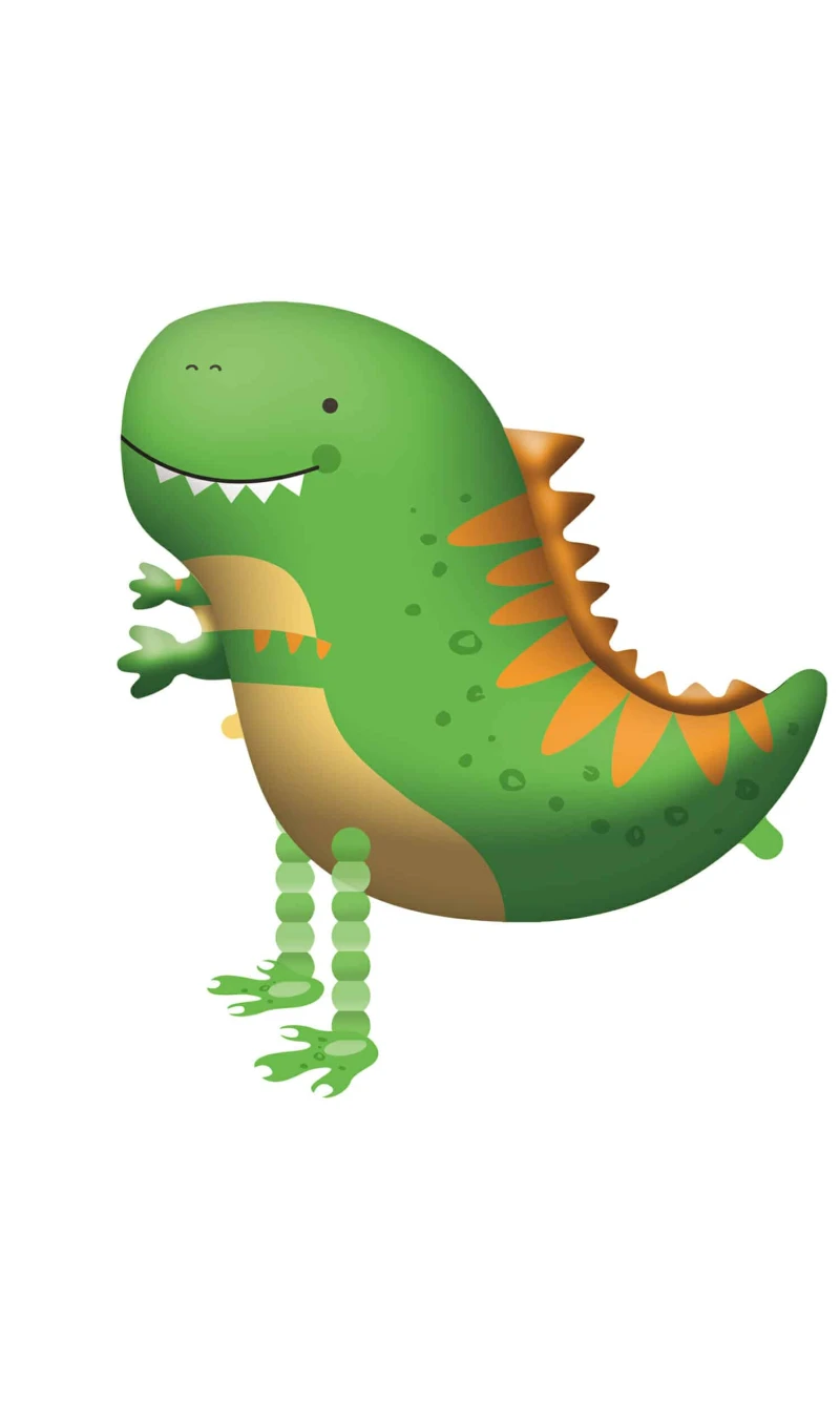 Walking Balloon Buddies Dinosaur Foil Balloon - 65cm x 75cm