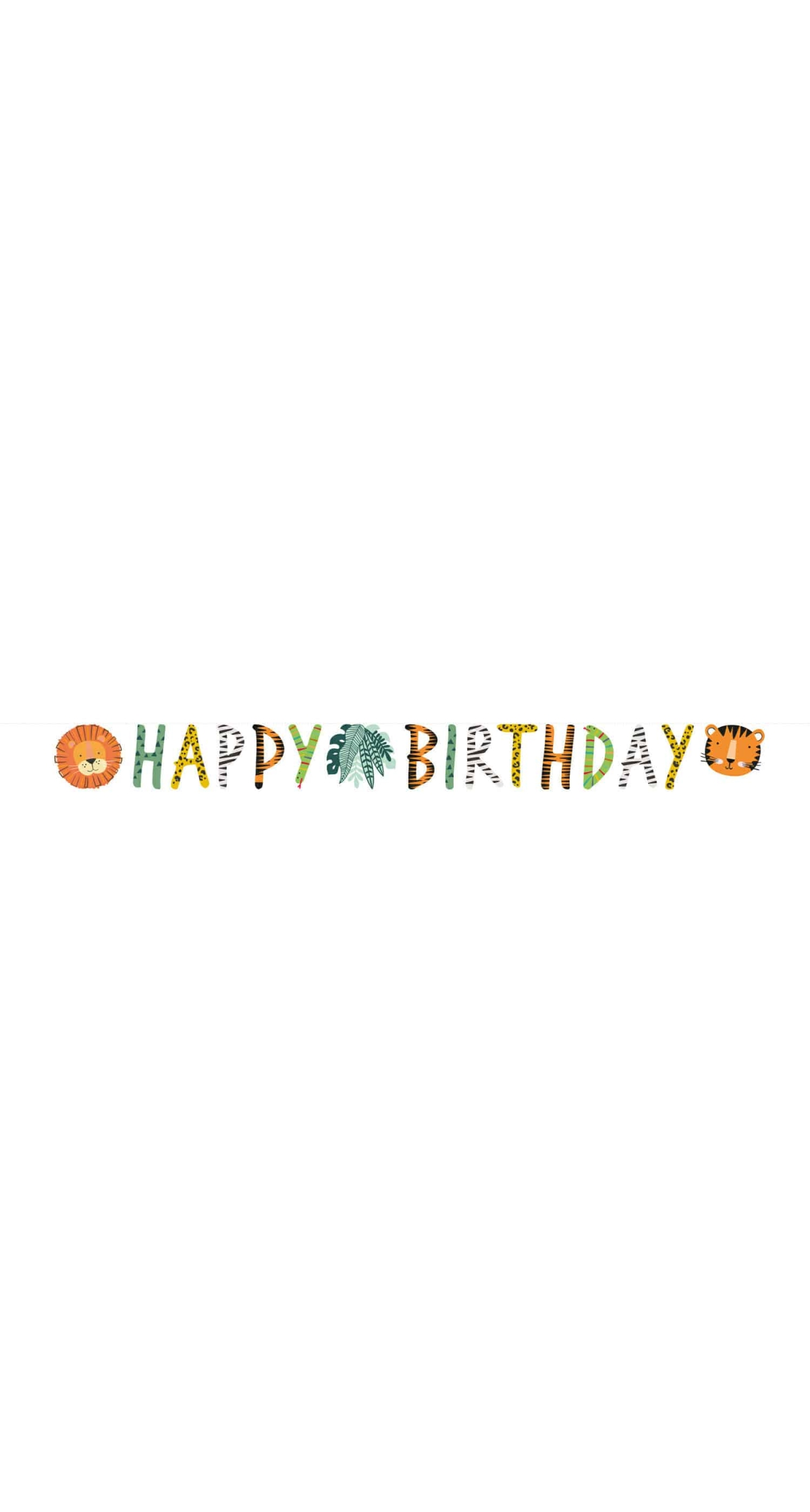 Get Wild Paper Letter Banner - 180 x 15cm
