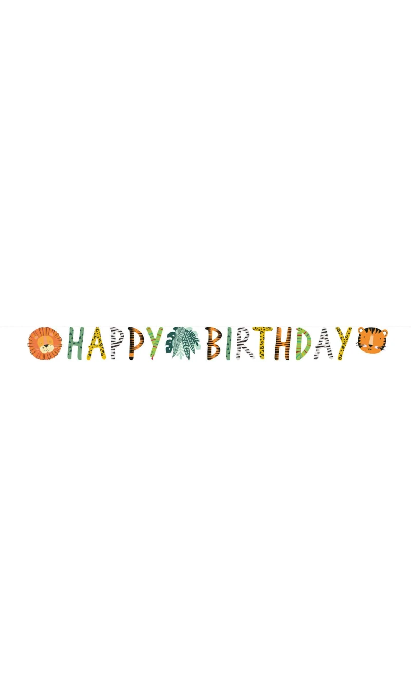 Get Wild Paper Letter Banner - 180 x 15cm