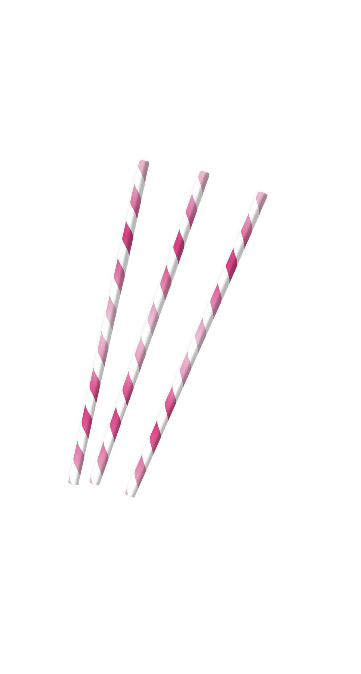 Hot Pink Paper Straws 19.7cm - 12pk