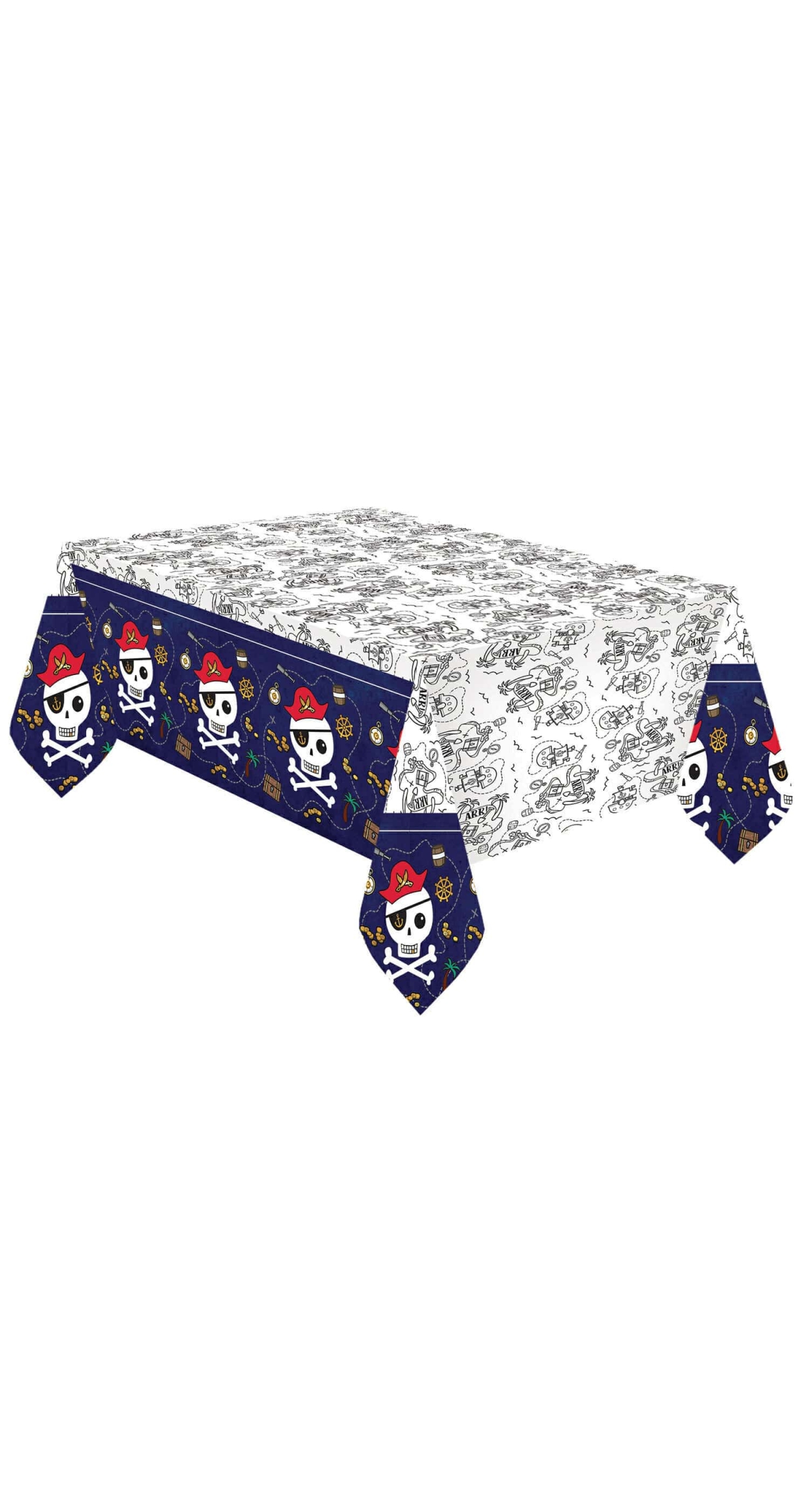 Pirates Map Paper Tablecover - 120 x 180cm