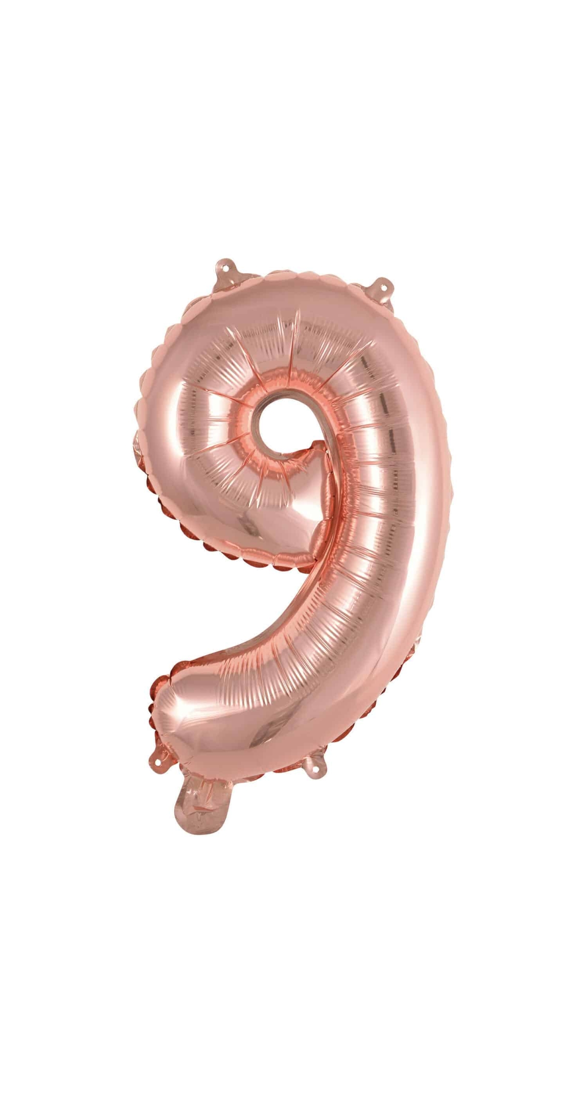 Mini Number 9 Rose Gold Foil Balloon - 35cm