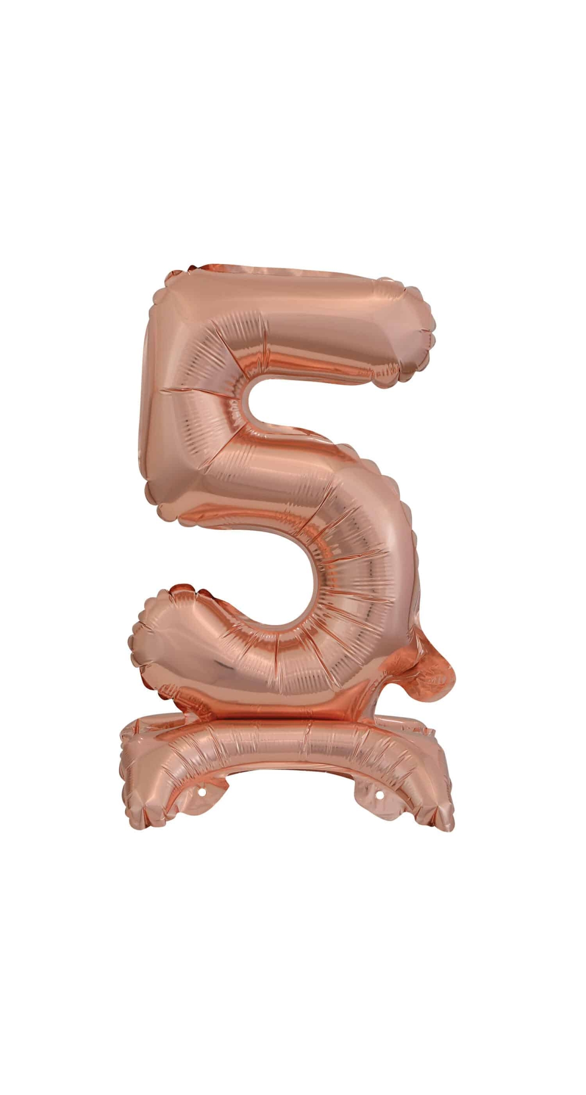 Mini Number 5 with Stand Rose Gold Foil Balloon - 38cm