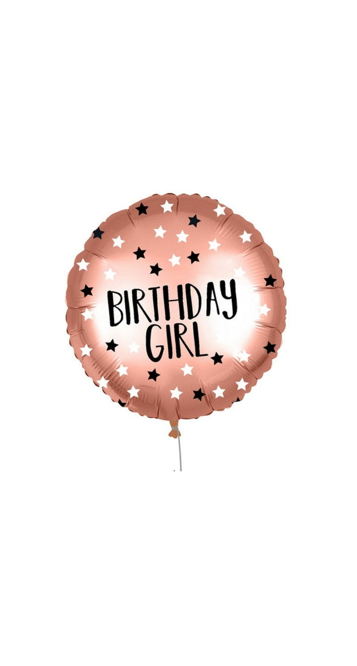 Birthday Girl Rose Gold Round Foil Balloon - 18'' (46cm)