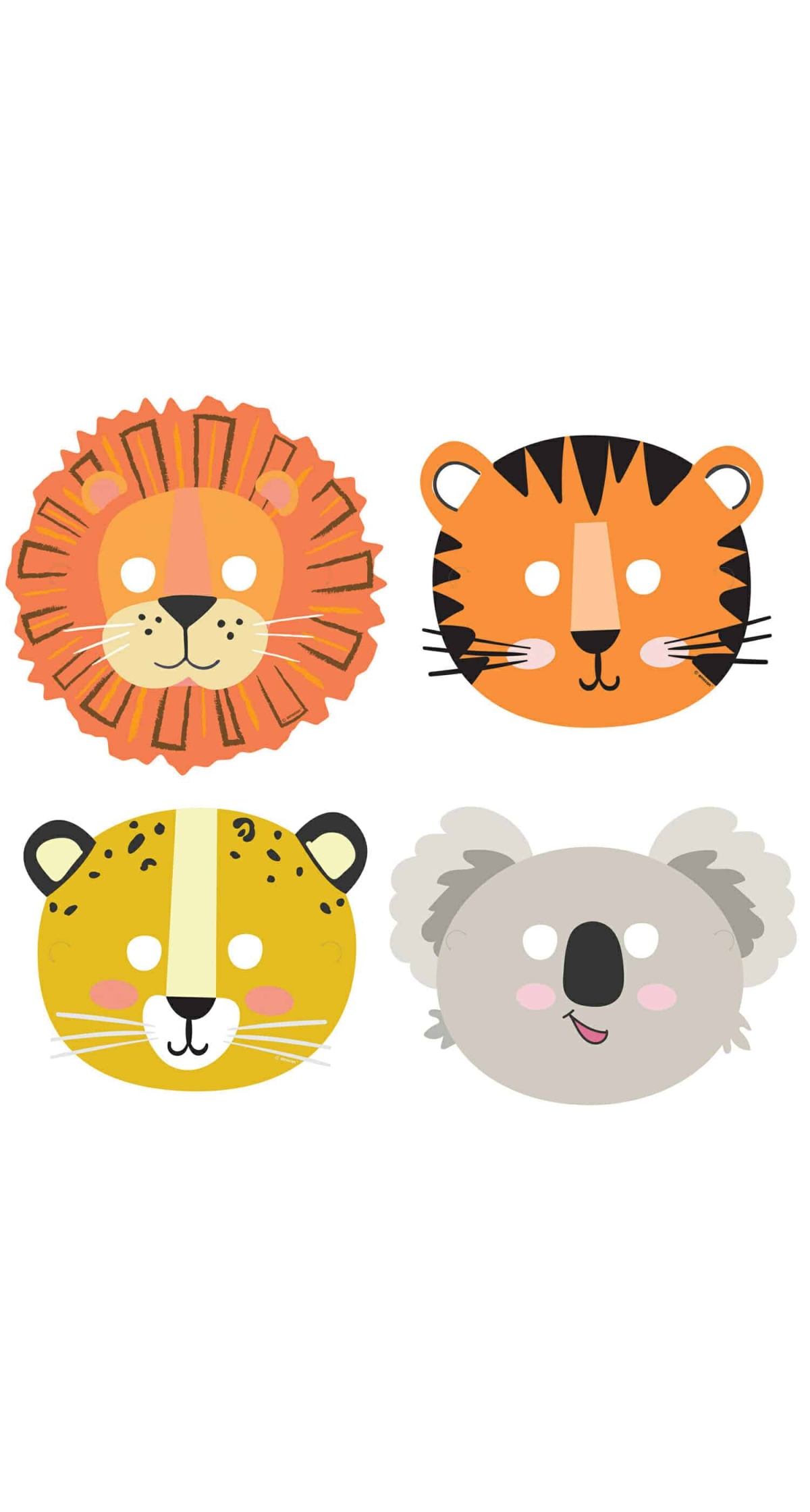 Get Wild Party Masks - 8pk
