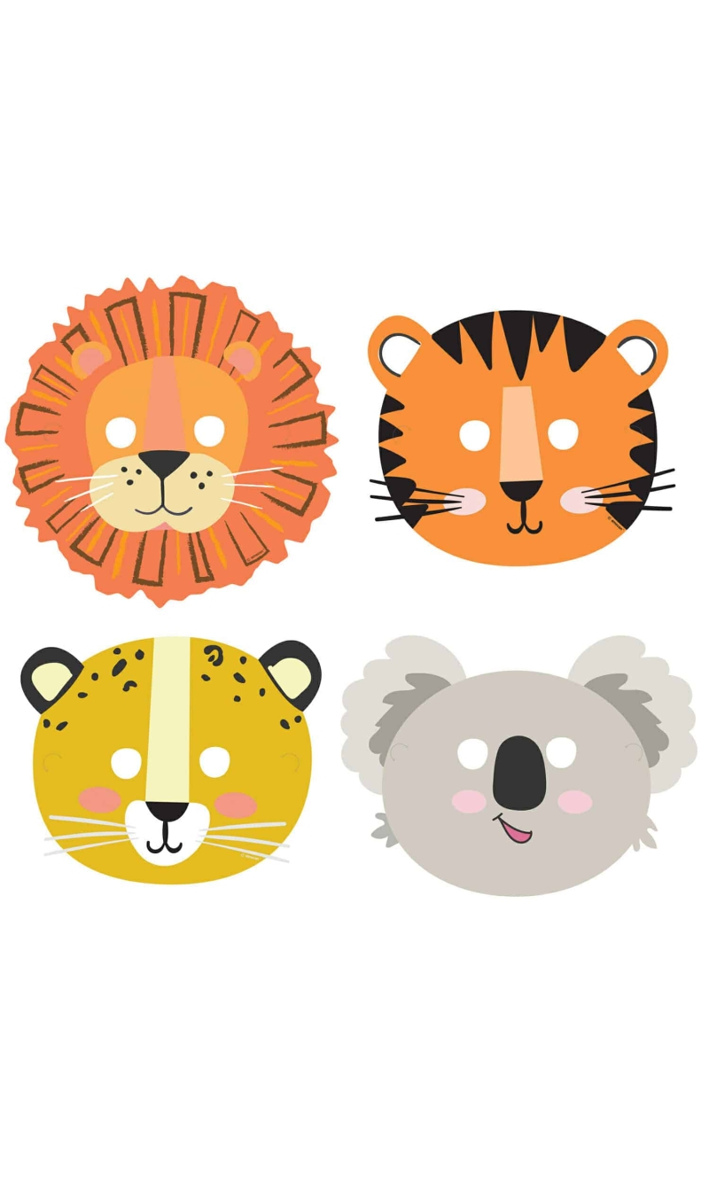 Get Wild Party Masks - 8pk
