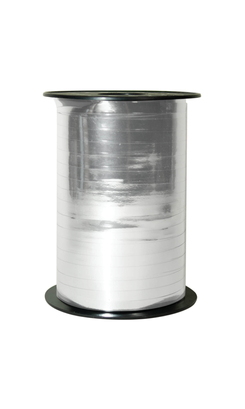 Balloon Ribbon Metallic Silver - 5mm x 230m