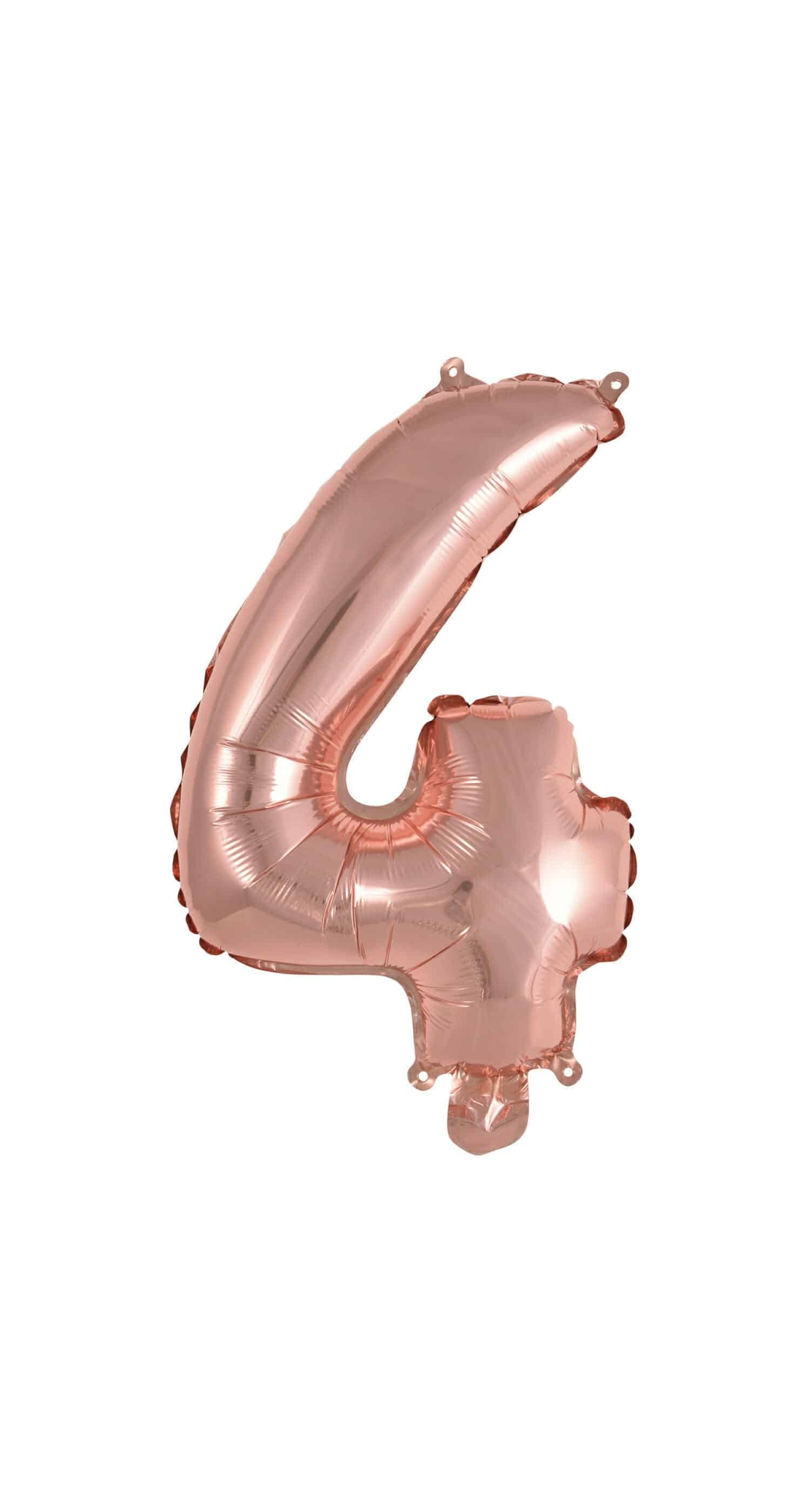 Mini Number 4 Rose Gold Foil Balloon - 35cm