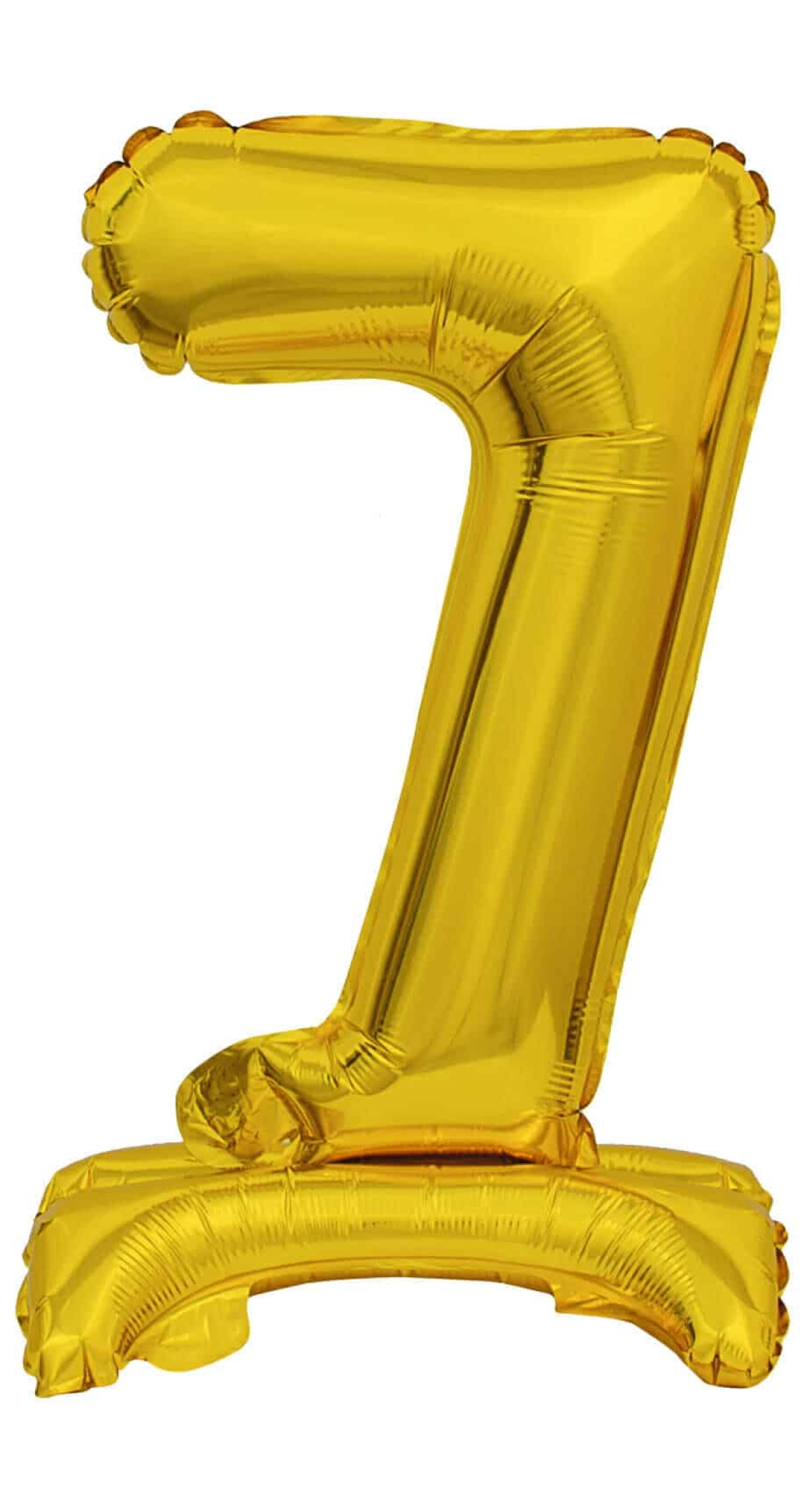 Mini Number 7 with Stand Gold Foil Balloon - 38cm