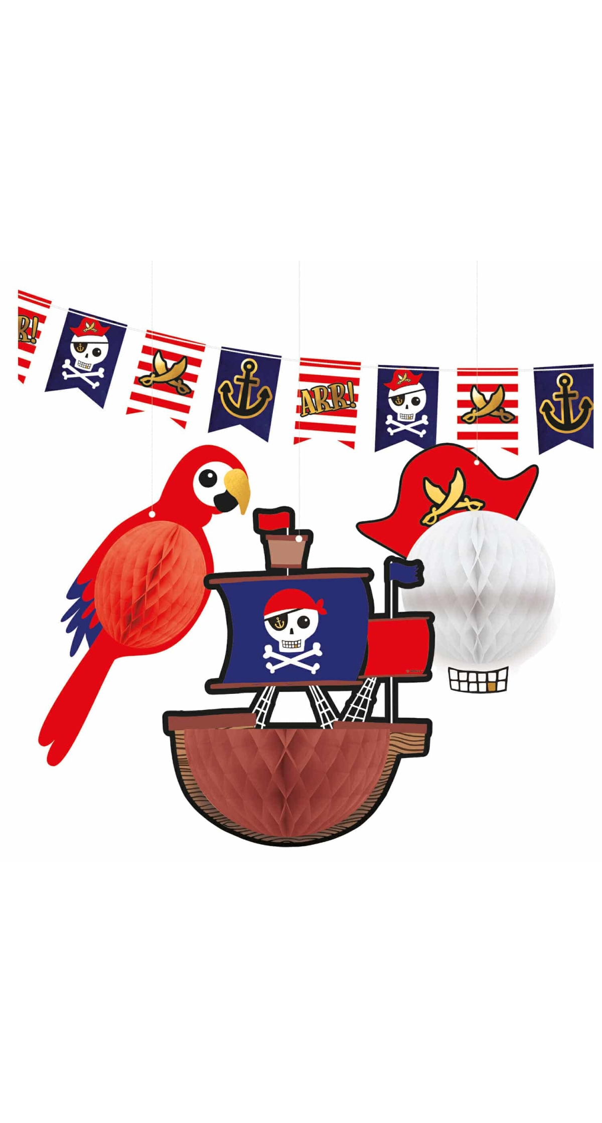 Pirates Map Decoration Kit - 3pk