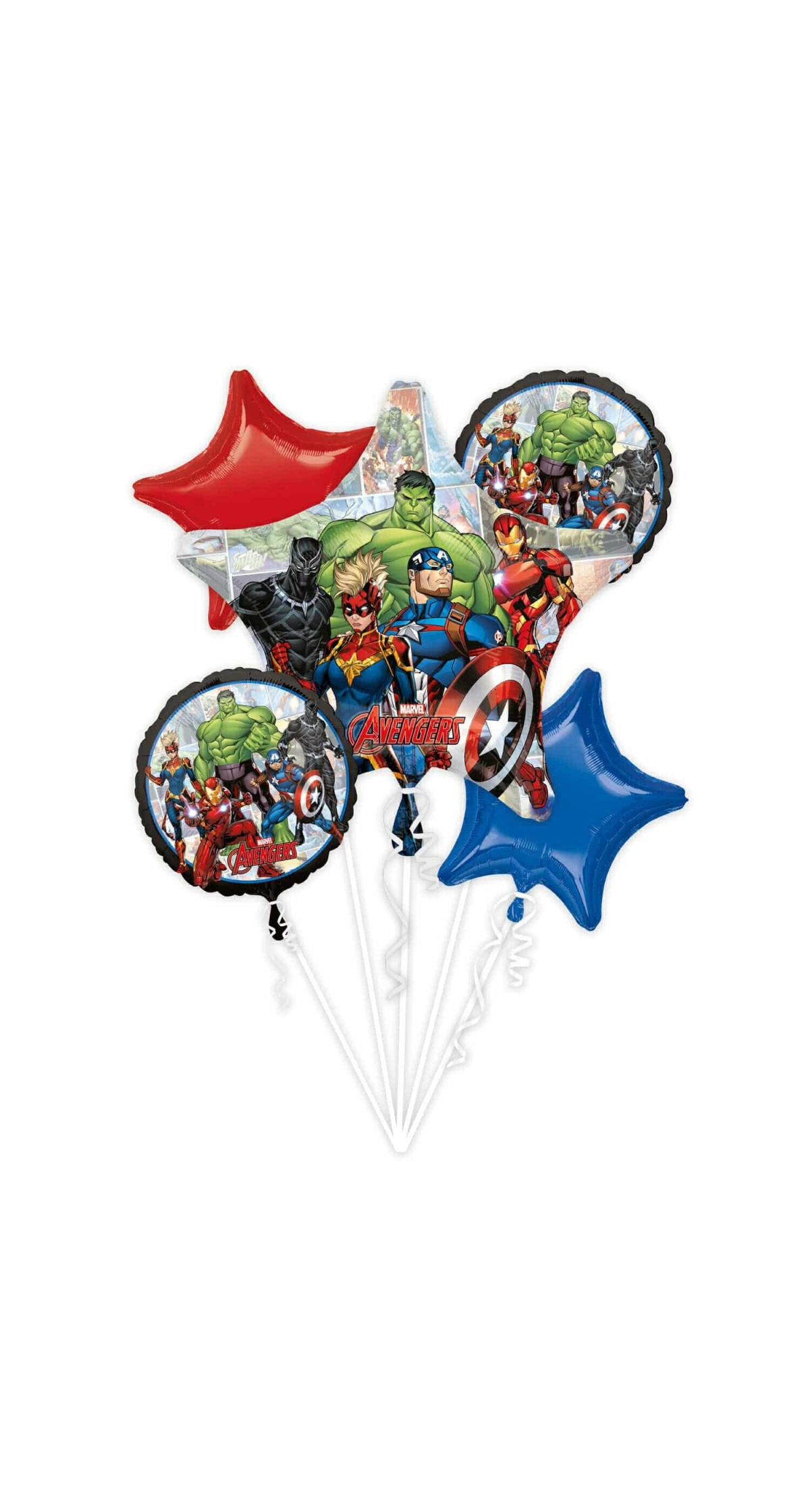 Marvel Avengers Power Unite Foil Balloon Bouquet - 5pk