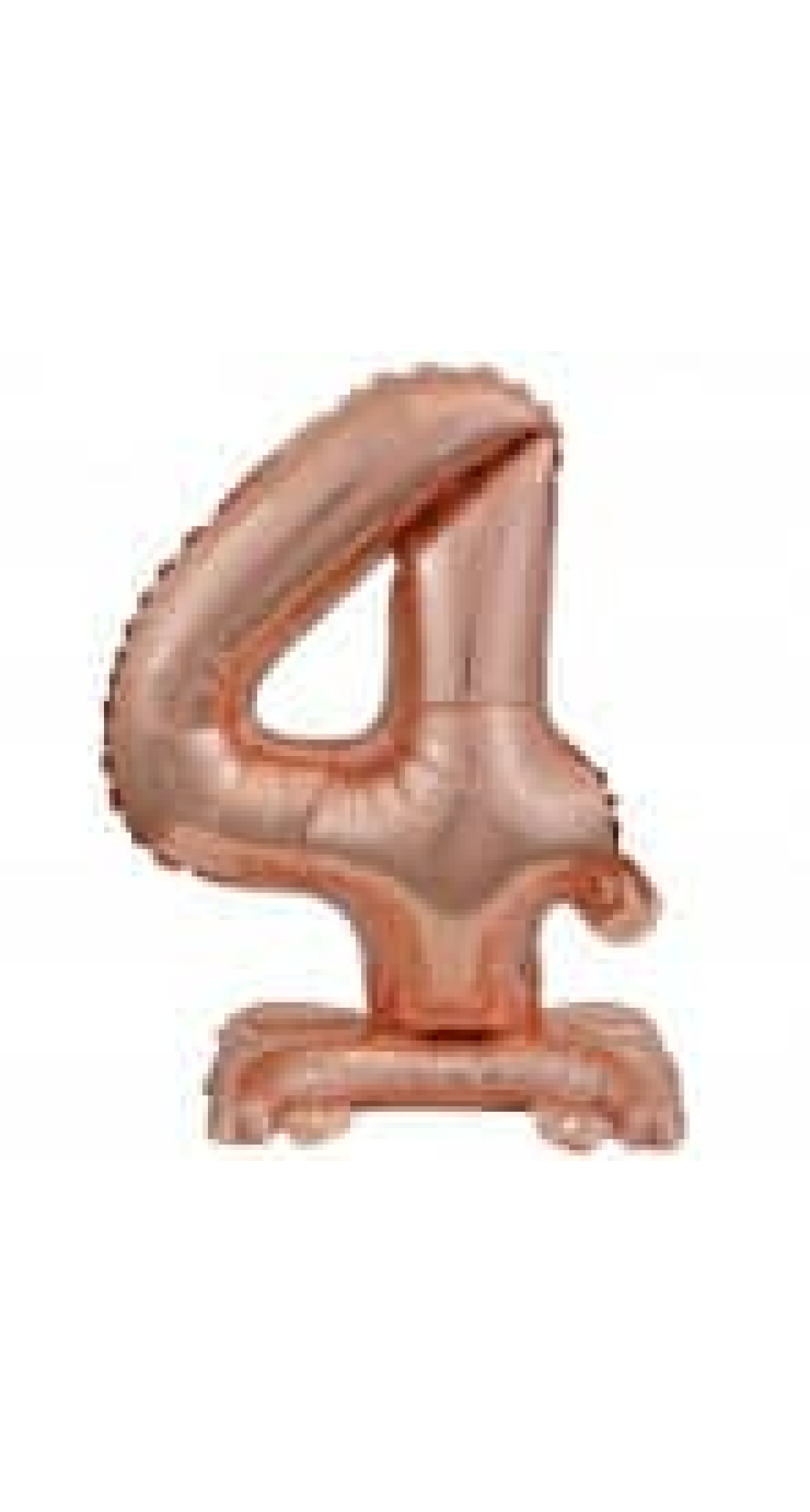 Mini Number 4 with Stand Rose Gold Foil Balloon - 38cm