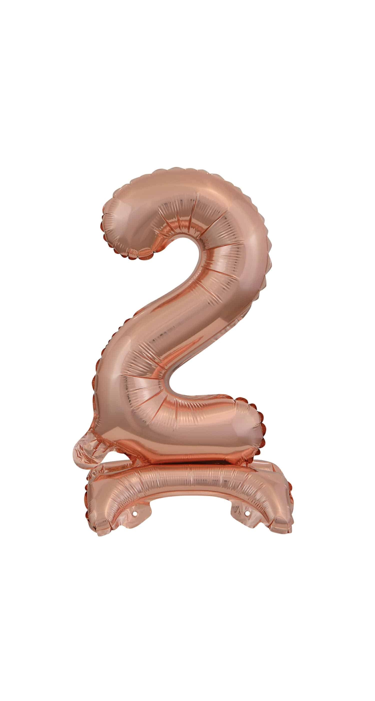 Mini Number 2 with Stand Rose Gold Foil Balloon - 38cm