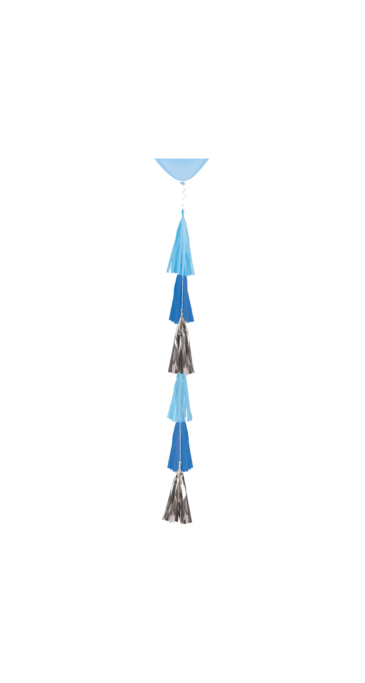 Balloon Tail Tassel Pastel Blue Paper / Foil Length 70cm