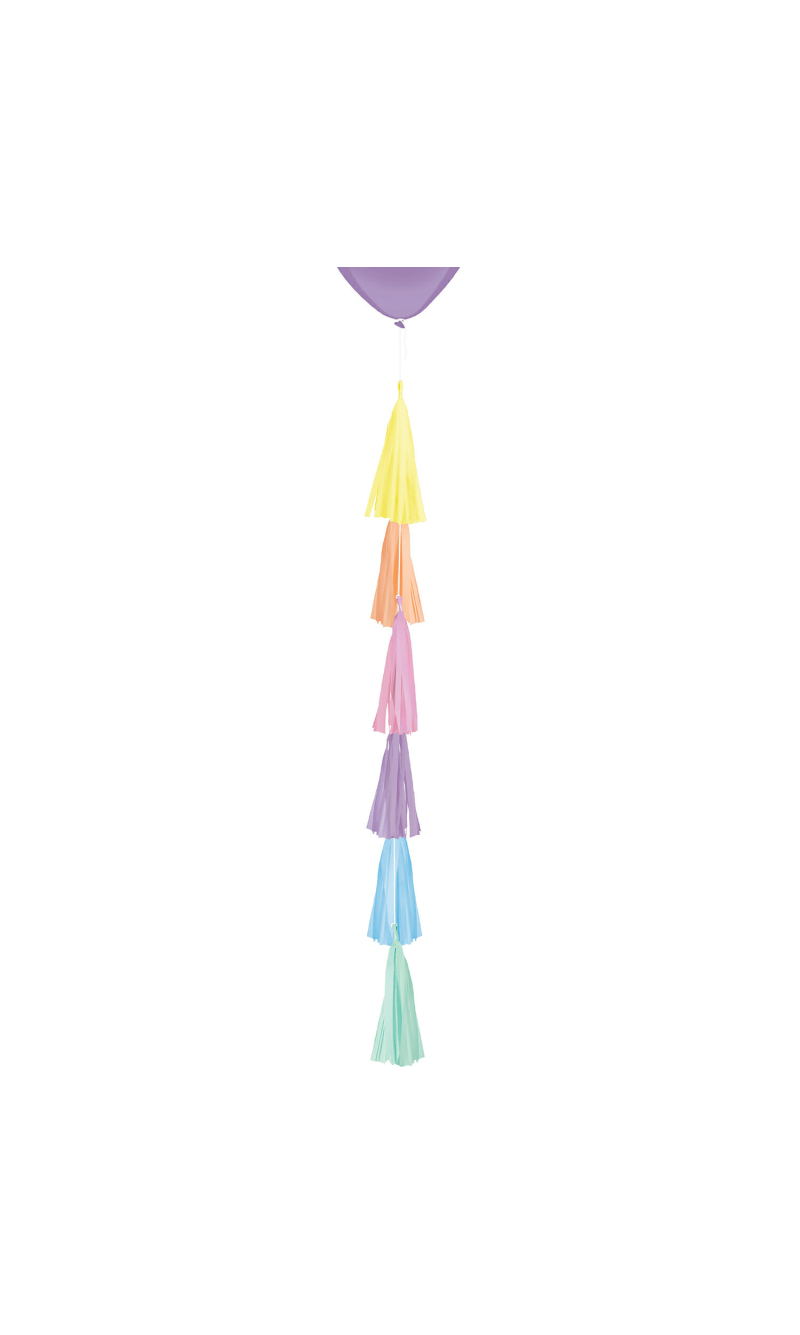 Balloon Tail Tassel Rainbow Paper Length 70cm