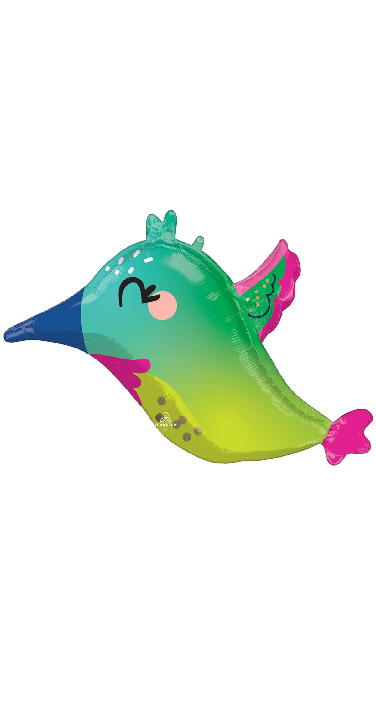 Junior Shape Colorful Hummingbird Foil Balloon - 63cm x 40cm