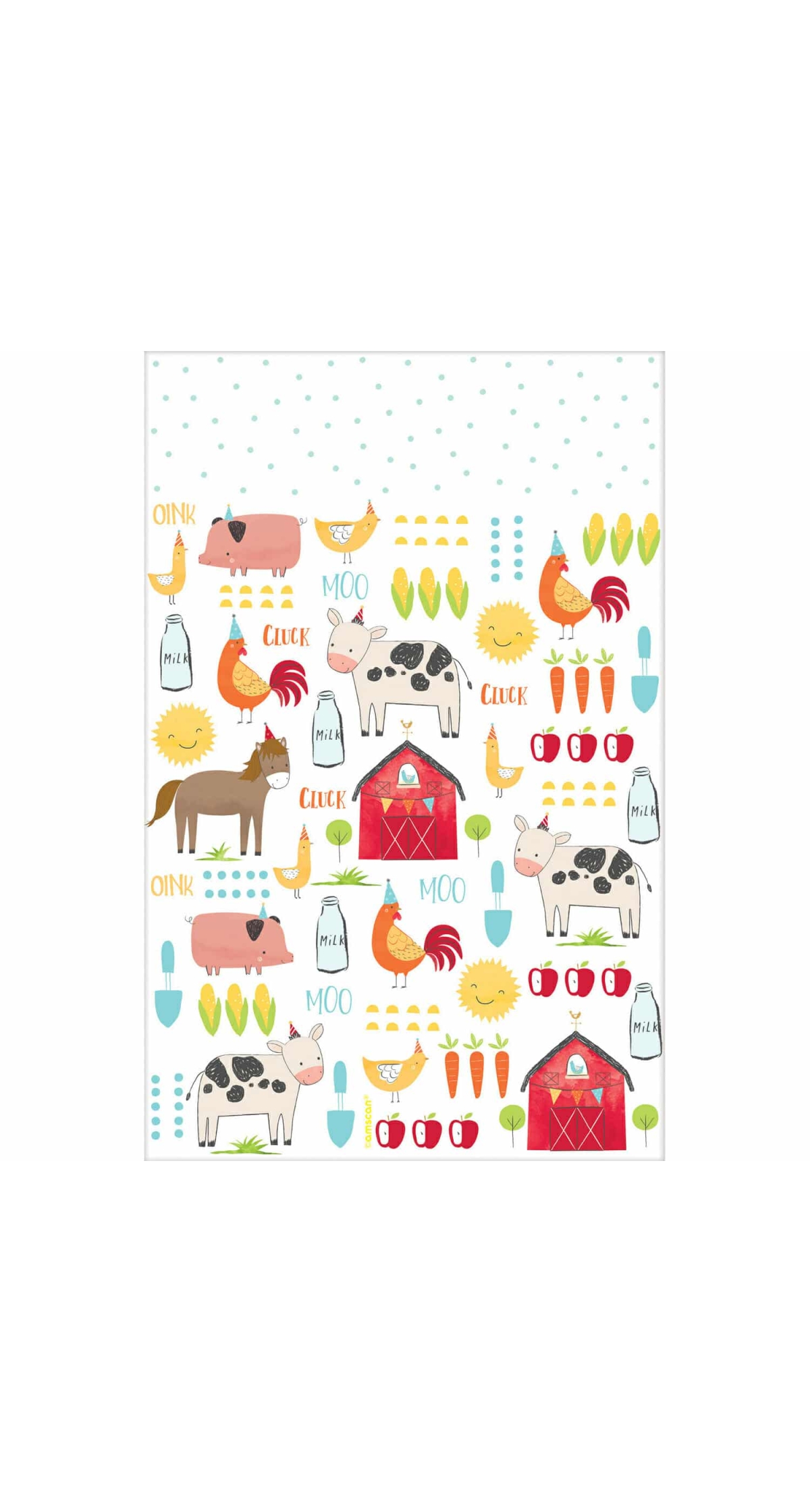 Barnyard Birthday Tablecover - 137 x 243cm