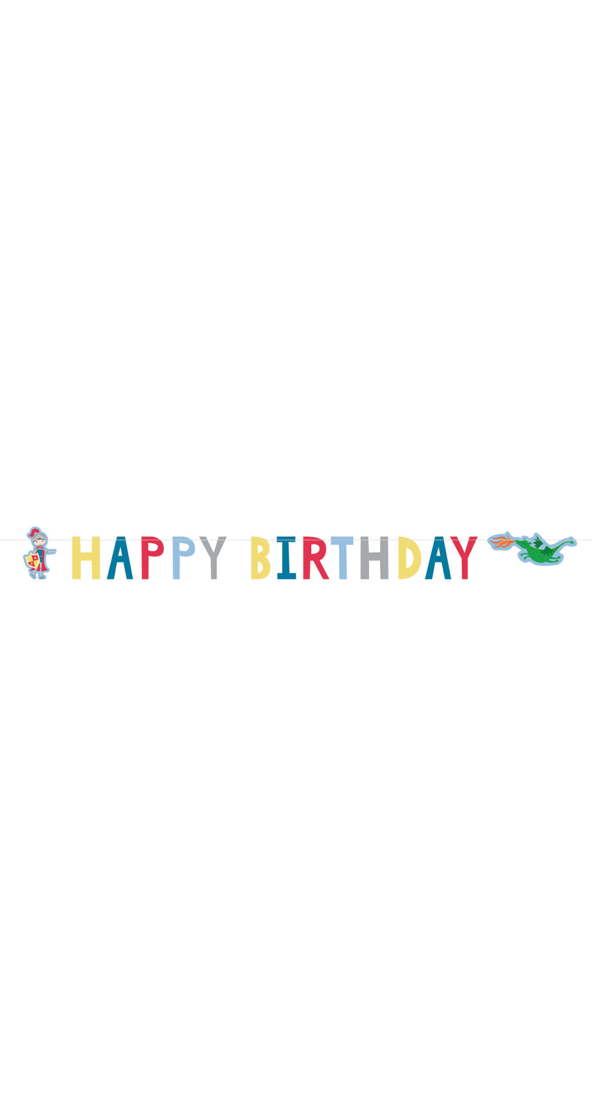 Knight Paper Letter Banner - 160 x 15cm