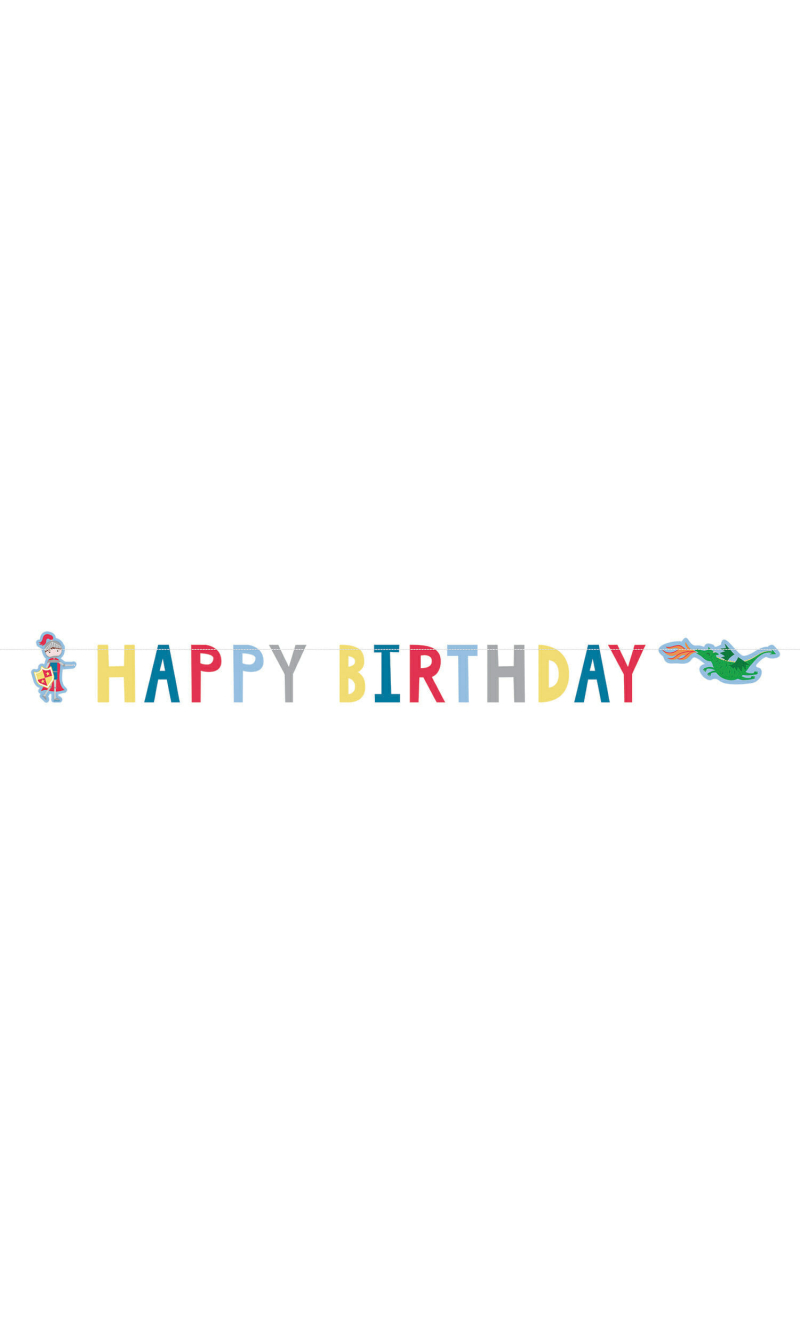 Knight Paper Letter Banner - 160 x 15cm