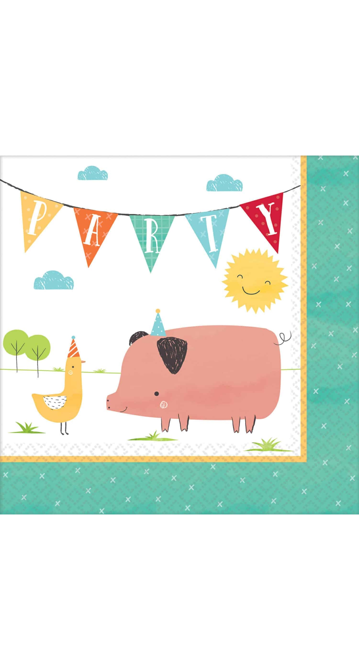 Barnyard Birthday Napkins 33 x 33cm - 16pk