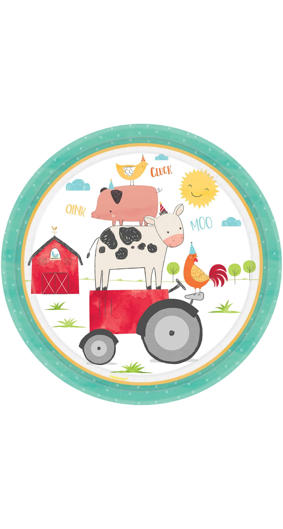 Barnyard Birthday Paper Plates 22.8cm - 8pk