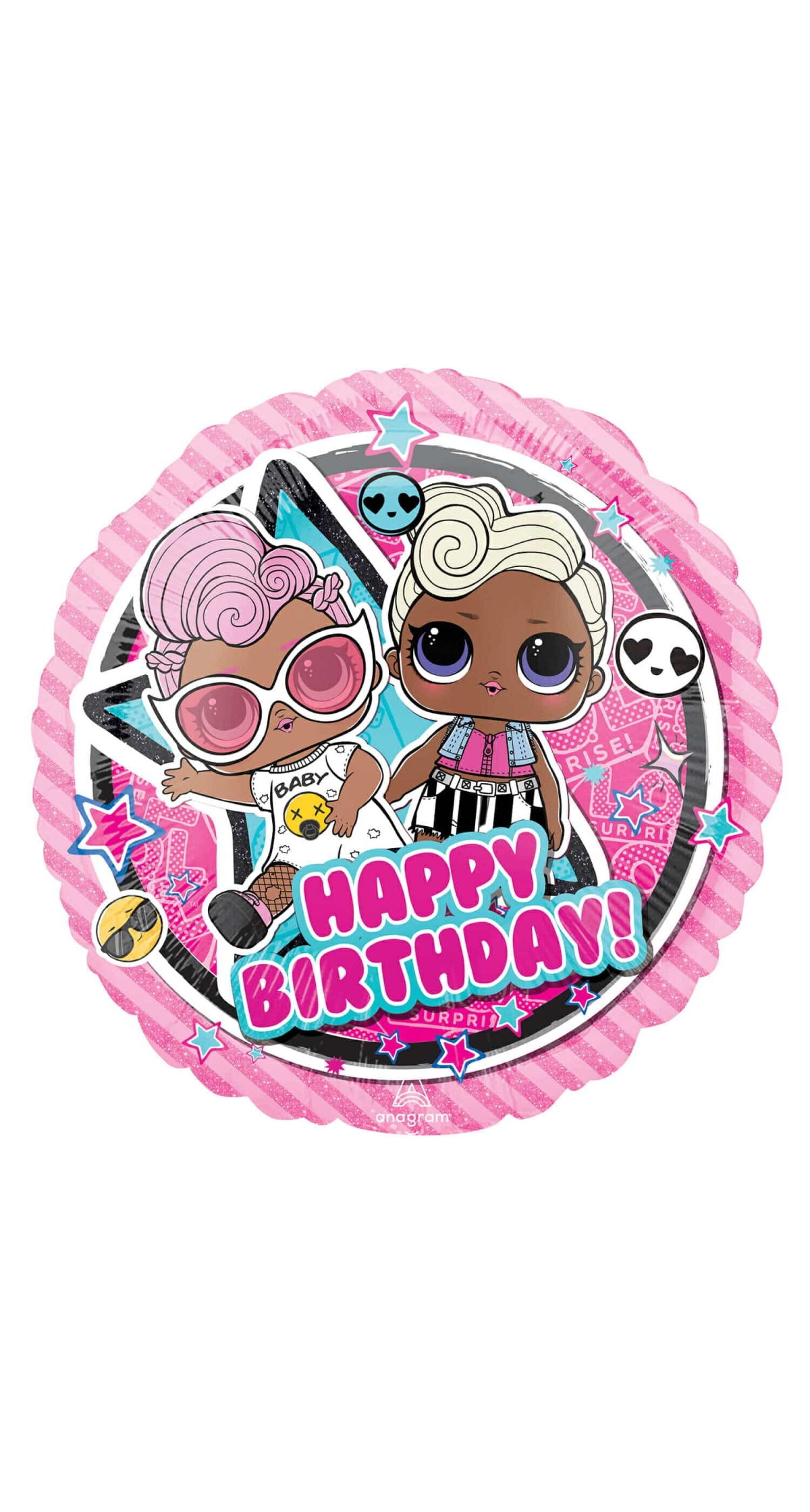 LOL Glam Birthday Foil Balloon Round - 43cm
